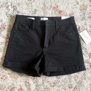Black Denim Shorts